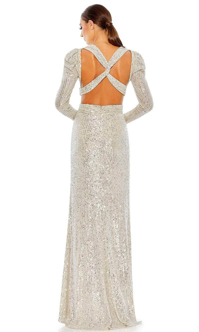 Ieena Duggal 26739 - Long-Sleeved Sequined Evening Gown Prom Dresses