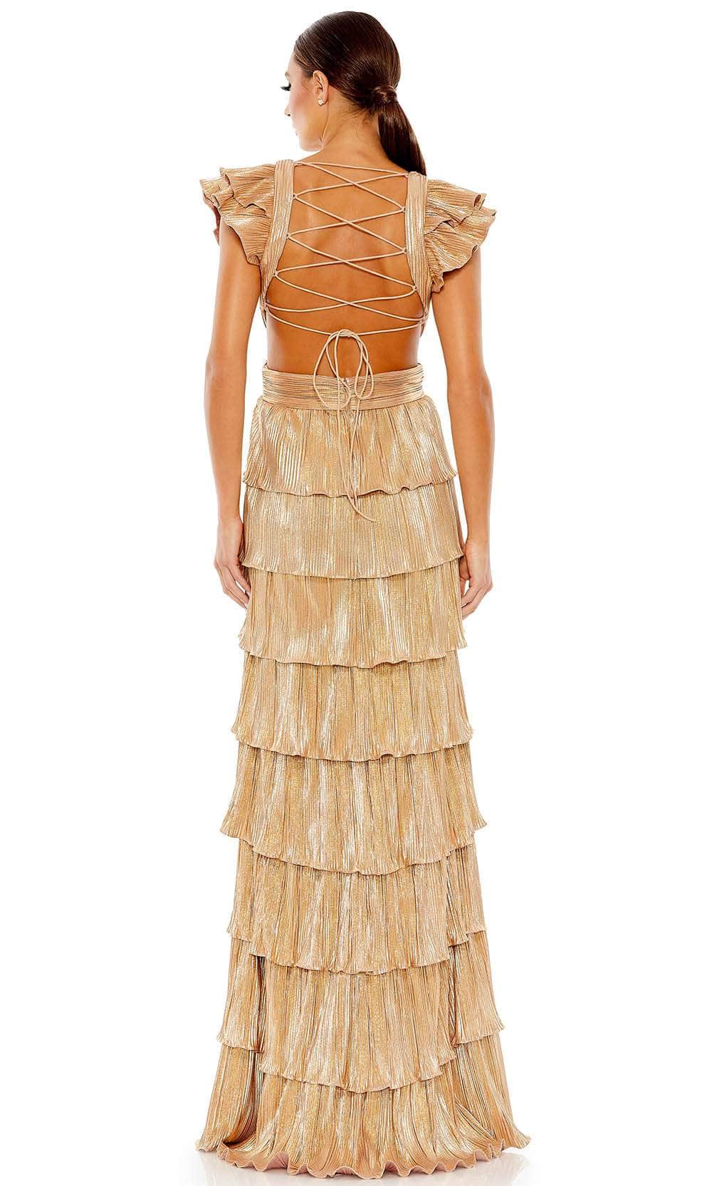 Ieena Duggal 26740 - Ruffled Sleeve Tiered Dress Evening Dresses