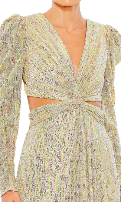 Ieena Duggal 27050 - Puff Sleeve Sequin Evening Dress Special Occasion Dress