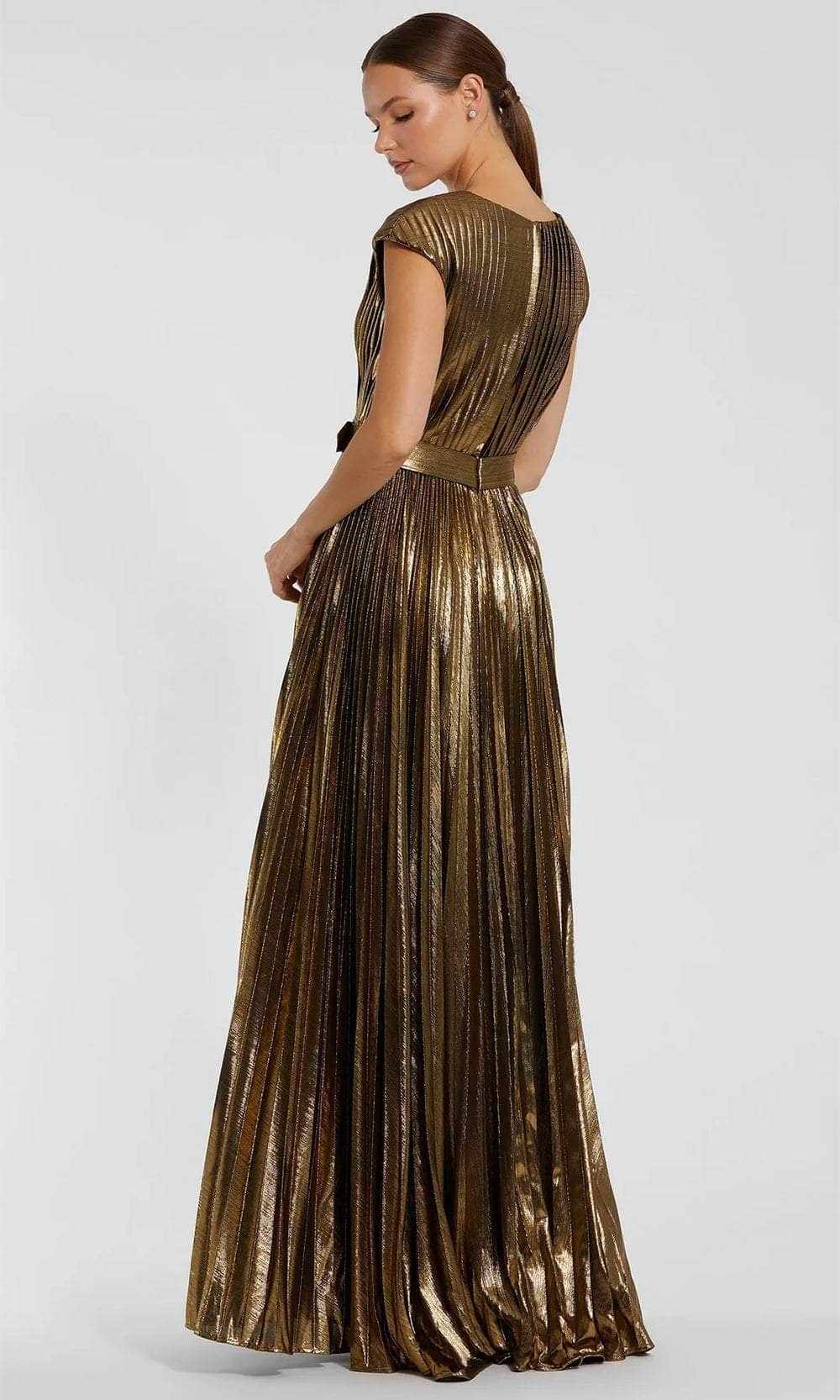 Ieena Duggal 27215 - Pleated Bodice Metallic Evening Dress Evening Dresses