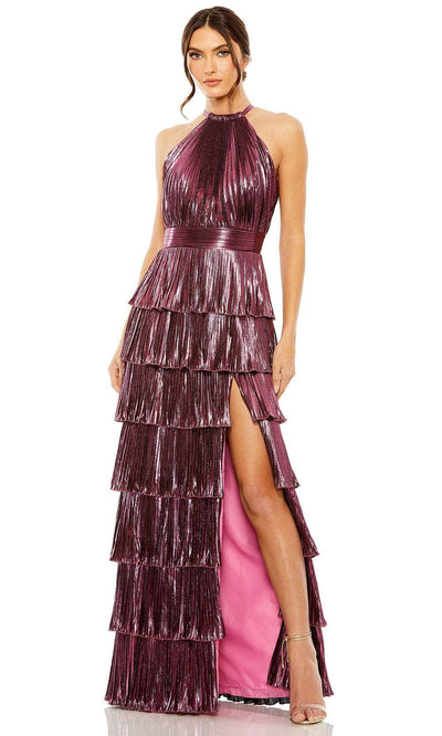 Ieena Duggal 30763 - Pleated Halter Evening Dress Special Occasion Dresses 2 / Rose