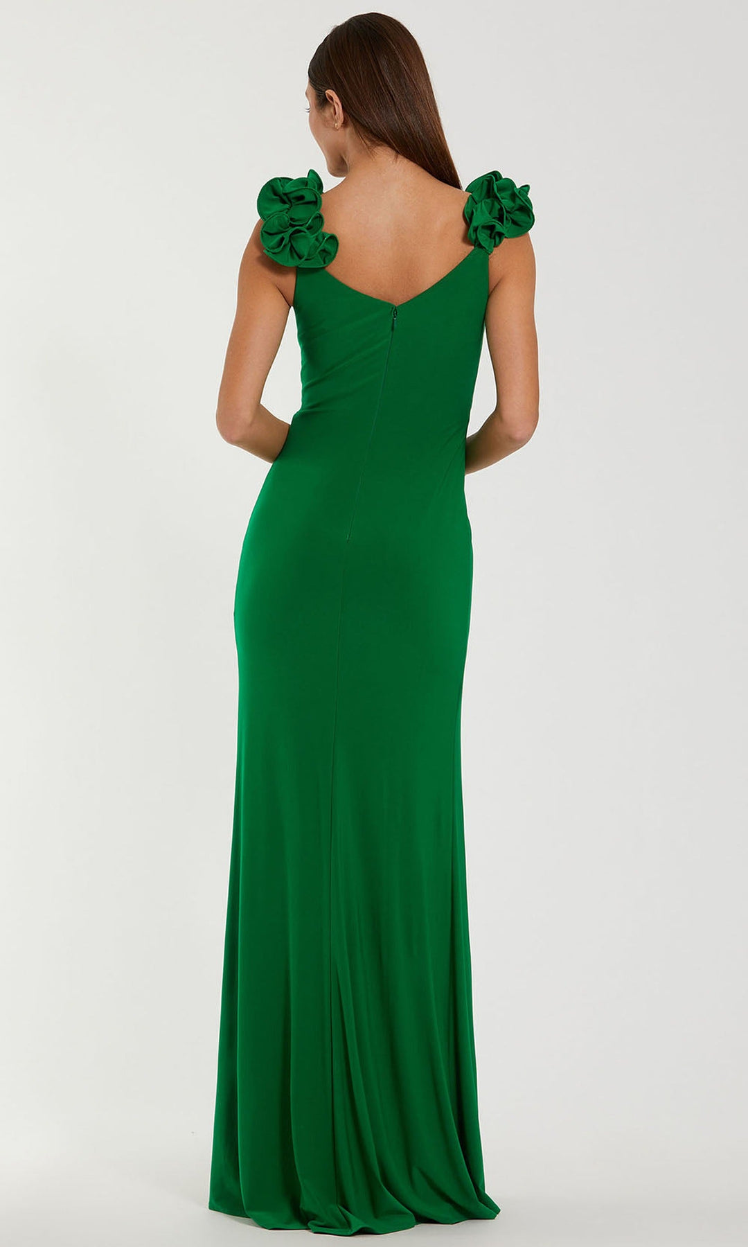 Ieena Duggal 44094 - Ruffled Strap Column Jersey Gown