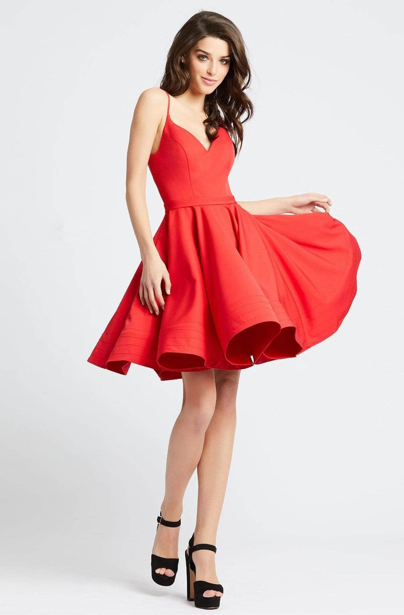 Ieena Duggal - 48775I V Back Cocktail Dress Cocktail Dresses