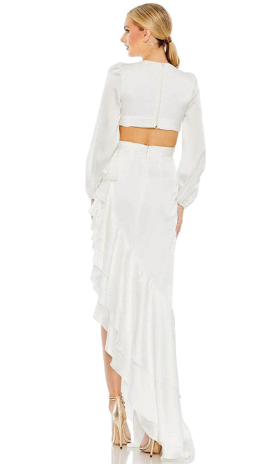 Ieena Duggal 49524 - Bishop Sleeve Cutout Prom Gown Prom Dresses