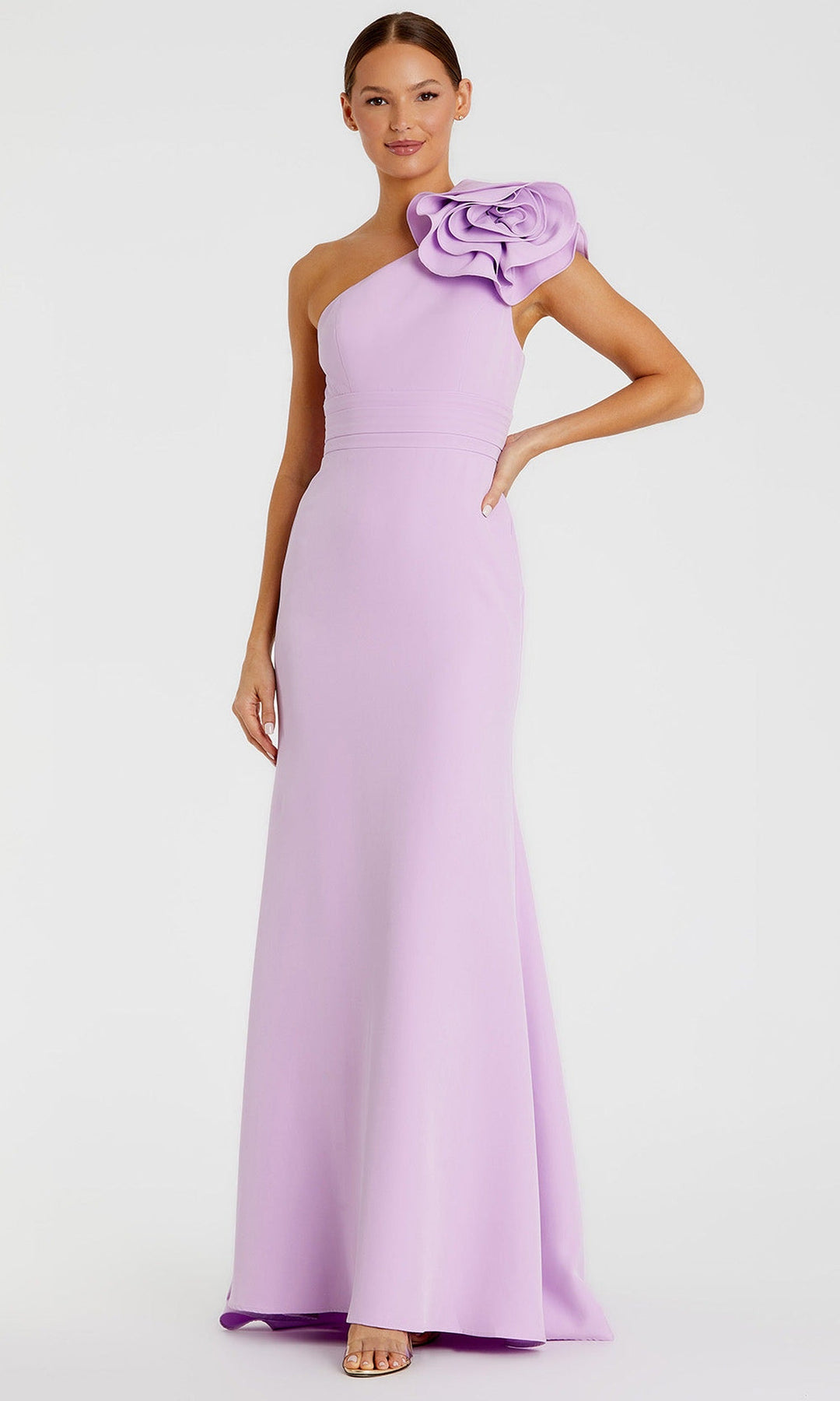 Ieena Duggal 49966 - One Shoulder Rosette Sheath Gown