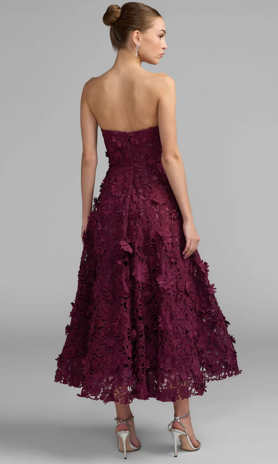 Ieena Duggal 50118 - 3D Floral Lace A-line Evening Gown
