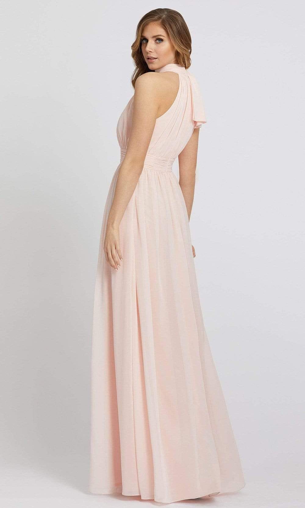 Ieena Duggal - 55035 Shirr-Ornate Halter A-Line Dress Prom Dresses
