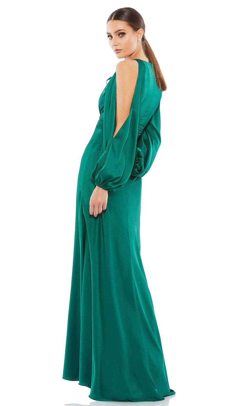 Ieena Duggal - 55397I Split Blouson Sleeve Cutout Gown Special Occasion Dress
