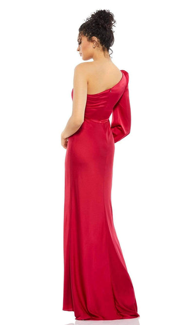 Ieena Duggal - 55401I Blouson Sleeve One Shoulder Satin Gown Evening Dresses