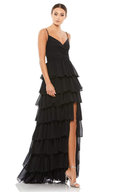Ieena Duggal - 55416I Tiered High Slit A-Line Dress Evening Dresses