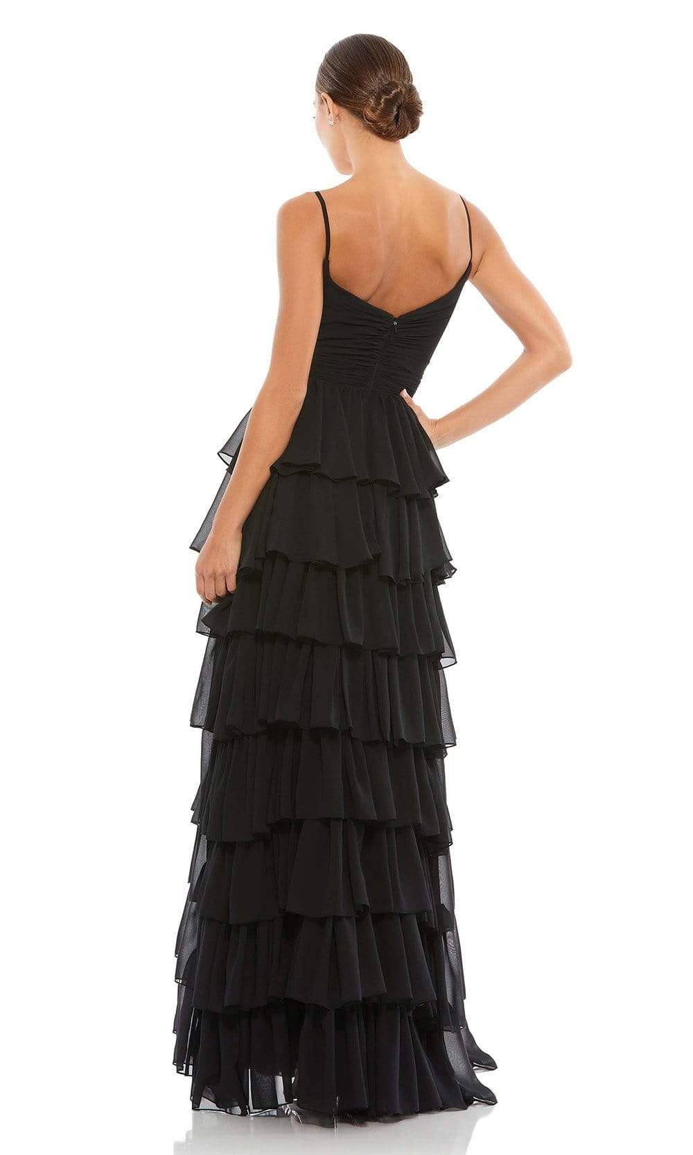 Ieena Duggal - 55416I Tiered High Slit A-Line Dress Evening Dresses