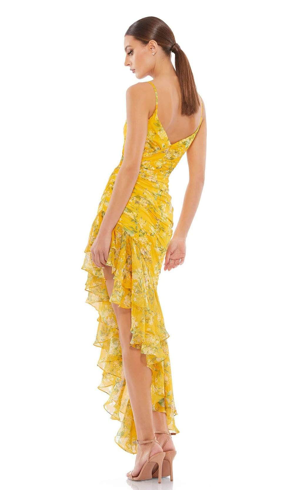 Ieena Duggal - 55425I Floral Printed Asymmetric Hem Dress Holiday Dresses