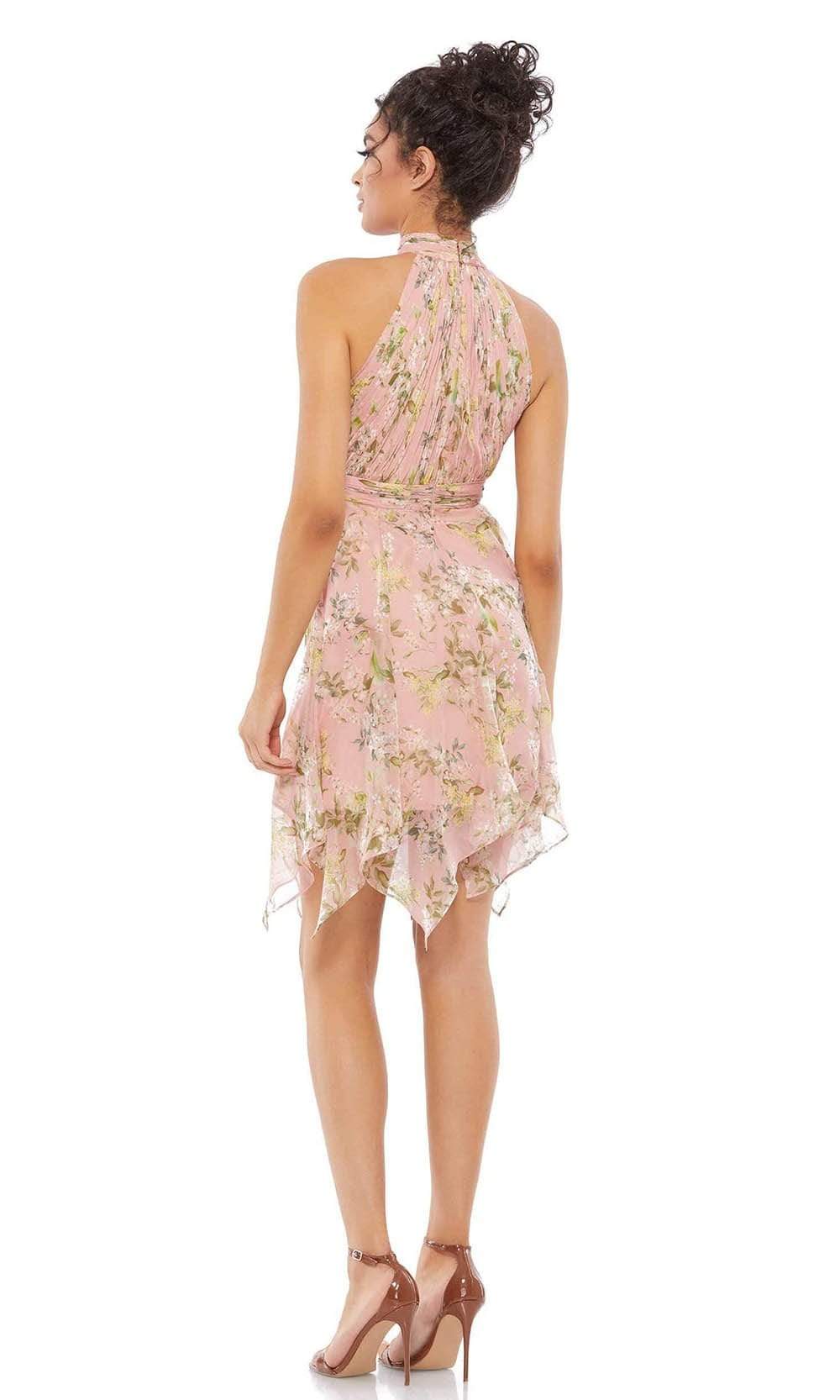 Ieena Duggal - 55436I High Halter Ruched Floral Dress Holiday Dresses