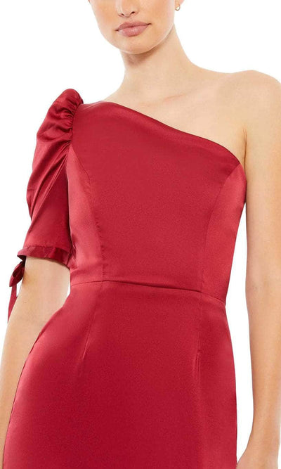 Ieena Duggal 55632 - One Shoulder Sleeved Minimalist Gown Evening Dresses