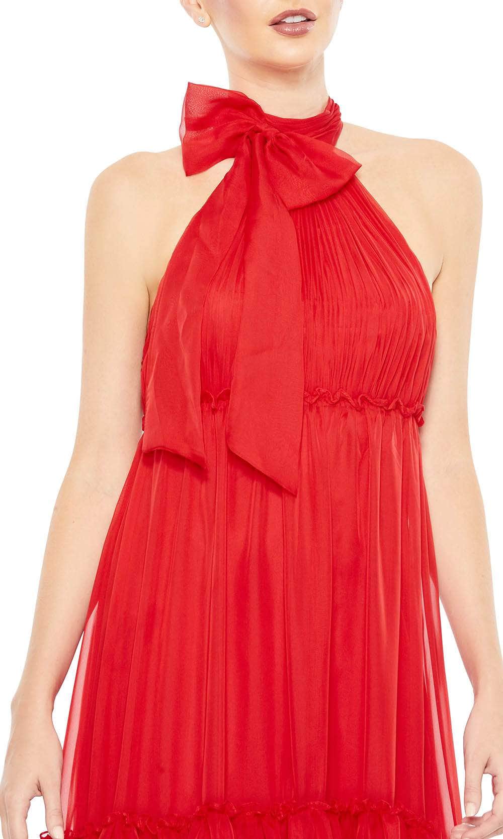 Ieena Duggal 55848 - Bow Accent Halter Evening Gown Evening Dresses