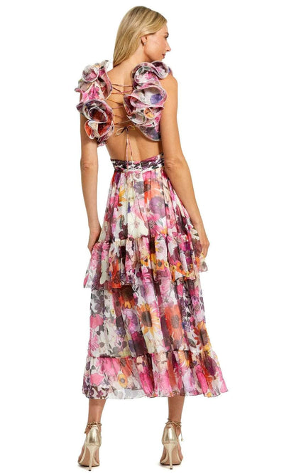 Ieena Duggal 56048 - Floral Print Tiered Evening Dress Prom Dresses