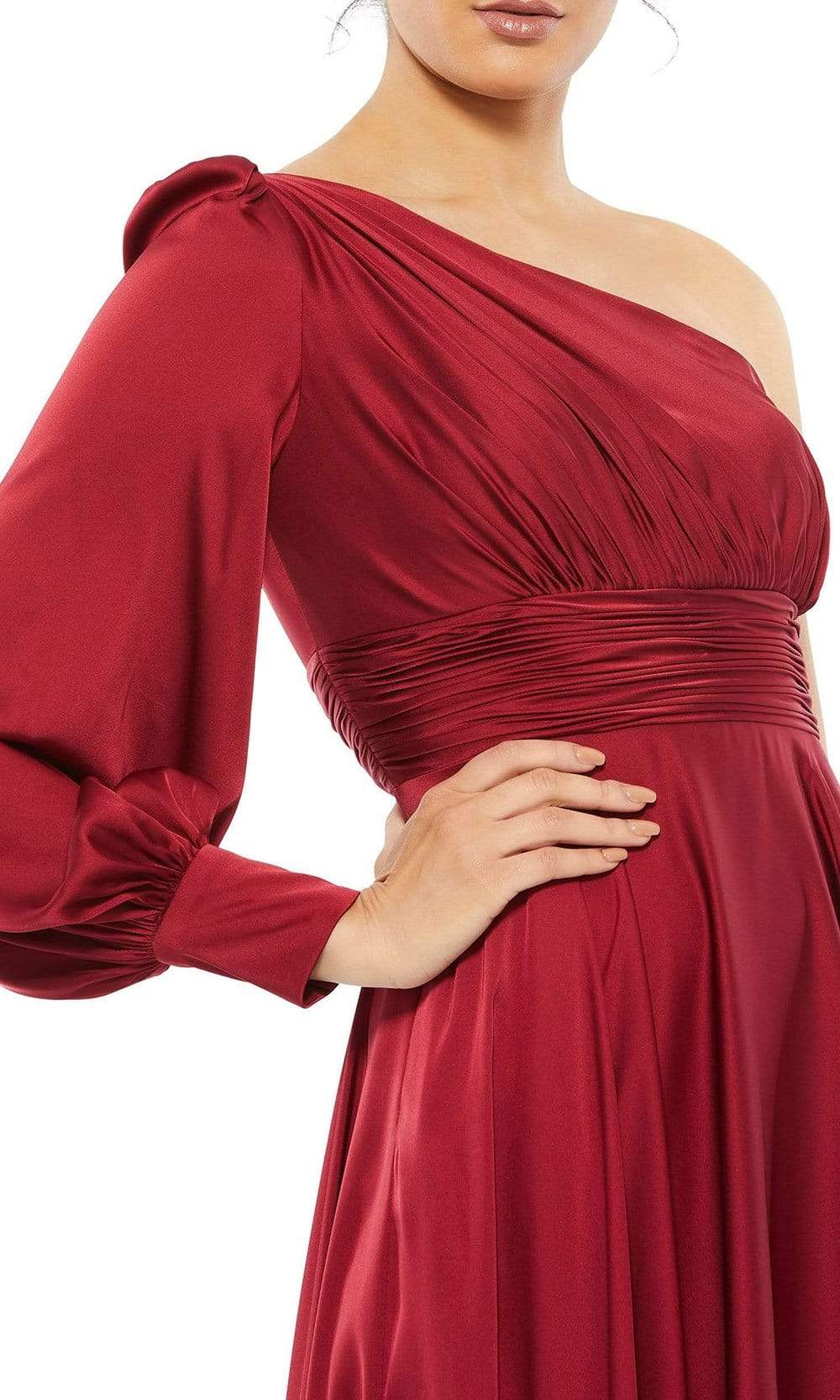 Ieena Duggal - 67866I One Shoulder Satin A-Line Gown Special Occasion Dress