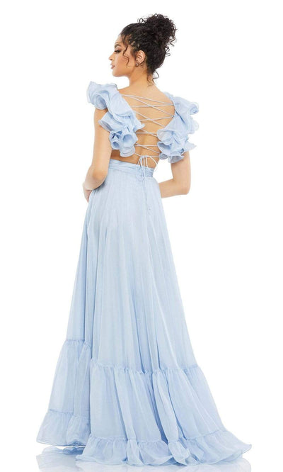Ieena Duggal - 67911I Ruffle-Trimmed Cutout Ornate Dress Evening Dresses