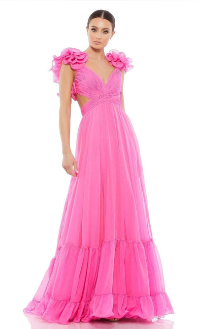 Ieena Duggal - 67911I Ruffled Dress Evening Dress