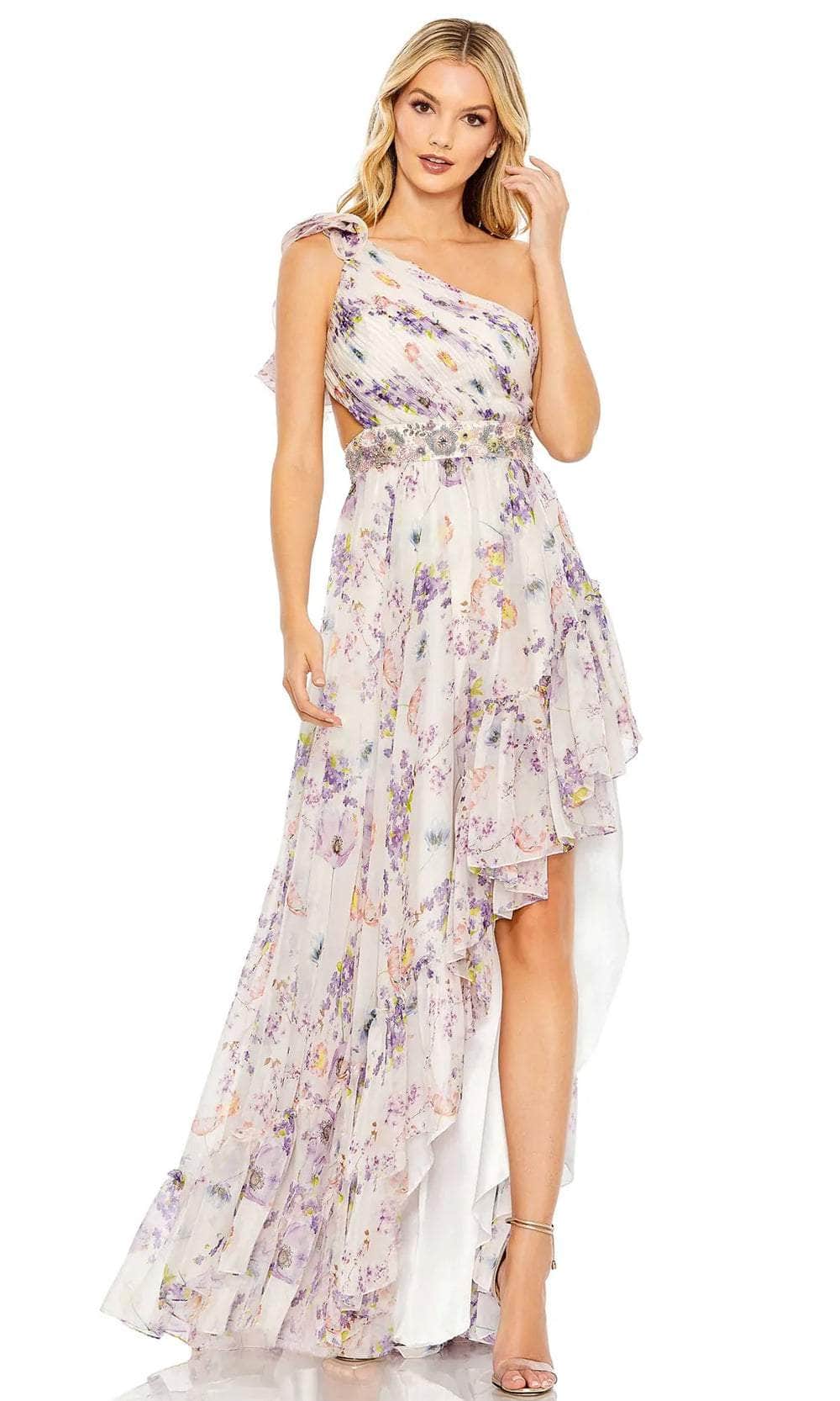 Ieena Duggal 67969 - Floral High-Low Formal Dress Evening Dresses