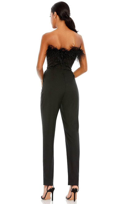 Ieena Duggal 68146 - Feathered Strapless Formal Jumpsuit Special Occasion Dress
