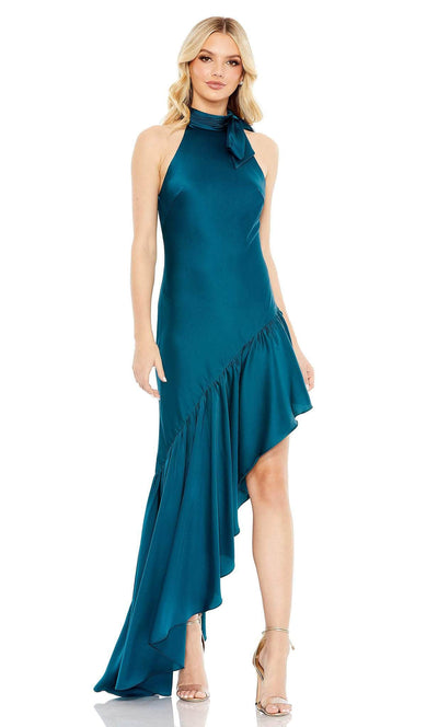 Ieena Duggal 68324 - Halter High Low Evening Dress Evening Dresses 0 / Teal