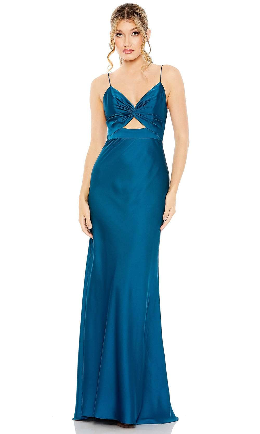 Ieena Duggal 68347 - V-Neck Knotted Front Evening Gown Special Occasion Dress