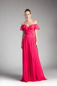 Ladivine CJ246 - Off-Shoulder A Line Bridesmaid Dress