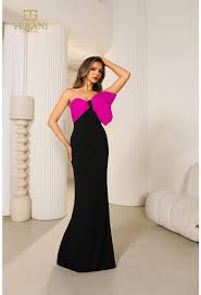 Terani Couture 251E4286 - Strapless Back Slit Evening Dress