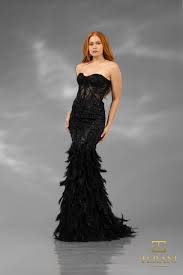 Terani Couture 251P4002 - Embroidered Tulle Strapless Prom Dress