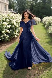 Terani Couture 252M5308 - Illusion Sleeve Embroidered Sheath Gown