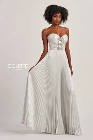 Colette By Daphne CL8520 - Bow Ornate Prom Gown