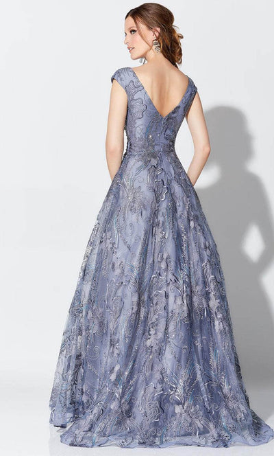 Ivonne D 119D50W - V Neck Beaded A-line Gown Prom Dresses