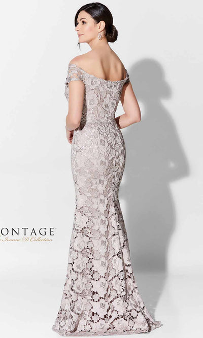 Ivonne D 122D65 - Embroidered Crepe Laced Evening Gown Mother of the Bride Dresses