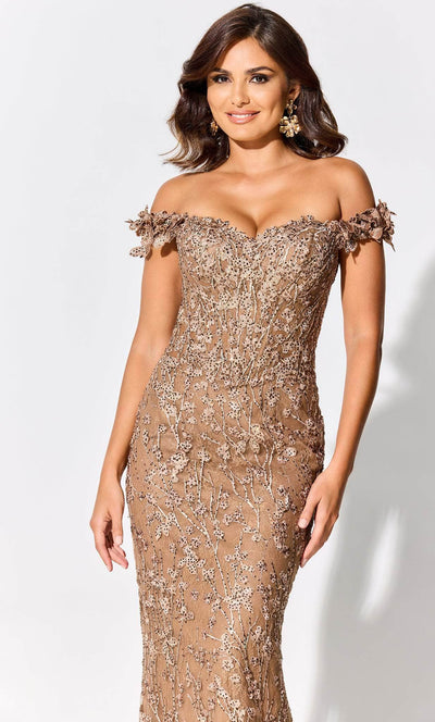 Ivonne D ID303 - Beaded Lace Evening Gown Special Occasion Dress
