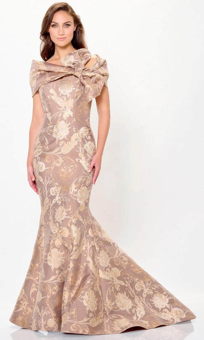 Ivonne D ID6204 - Off Shoulder Brocade Evening Gown Special Occasion Dresses 4 / Caramel