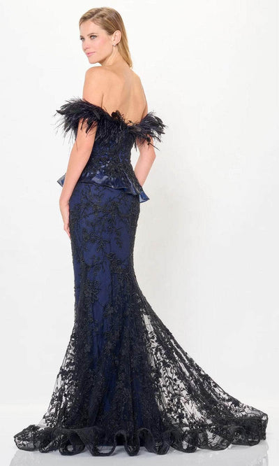 Ivonne D ID6208 - Feather Trimmed Evening Gown Special Occasion Dresses