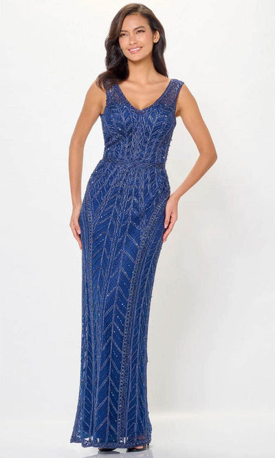 Ivonne D ID6211 - Sleeveless Embellished Evening Dress Special Occasion Dresses 4 / Blue Willow