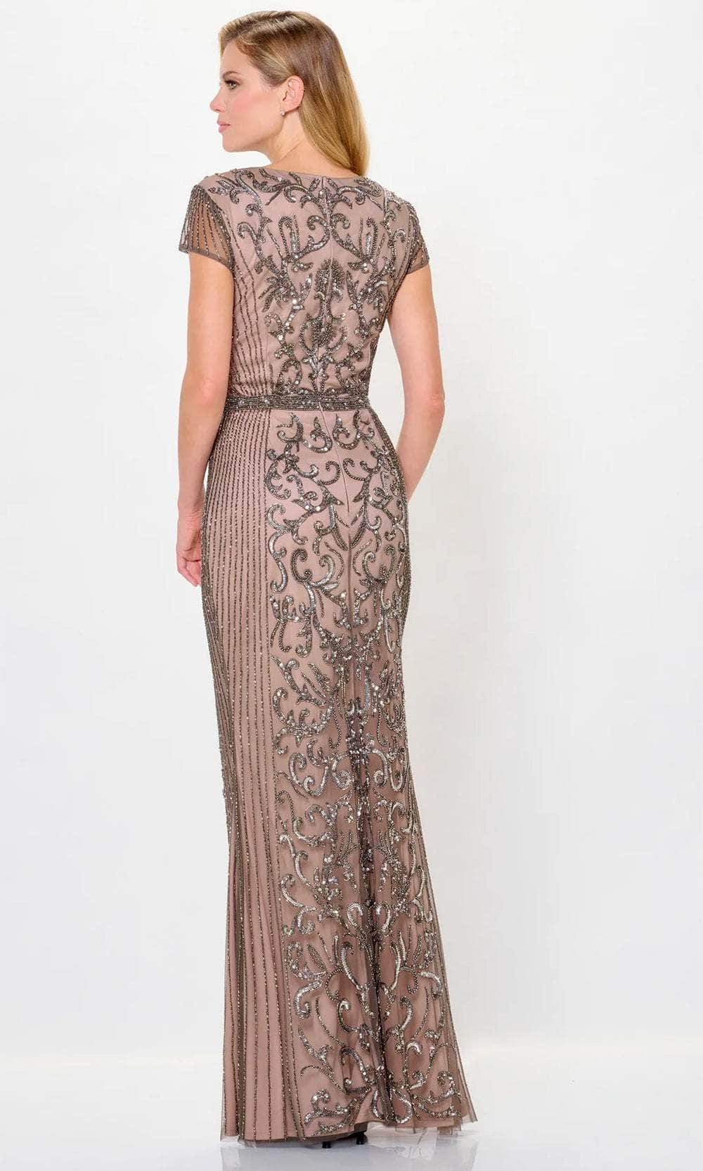 Ivonne D ID6212 - Cap Sleeve Beaded Evening Dress Special Occasion Dresses