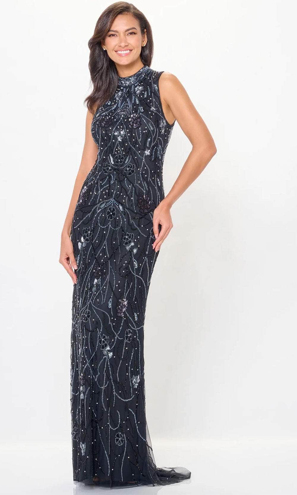 Ivonne D ID6214 - Sleeveless High Neck Evening Dress Special Occasion Dresses XS / Black