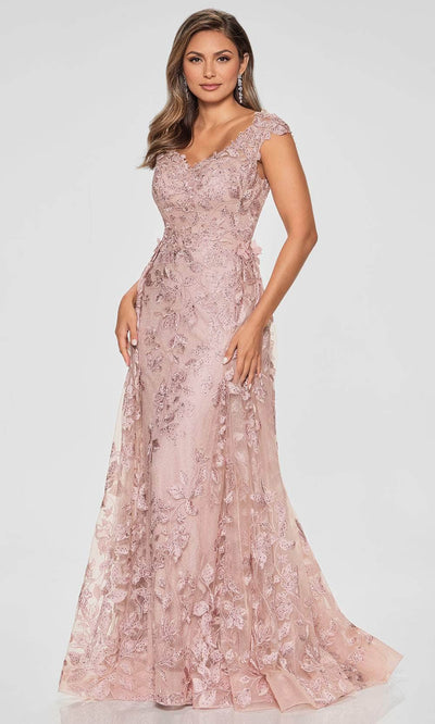 Ivonne D ID801 - Embroidered Mermaid Gown with Detachable Train Special Occasion Dress