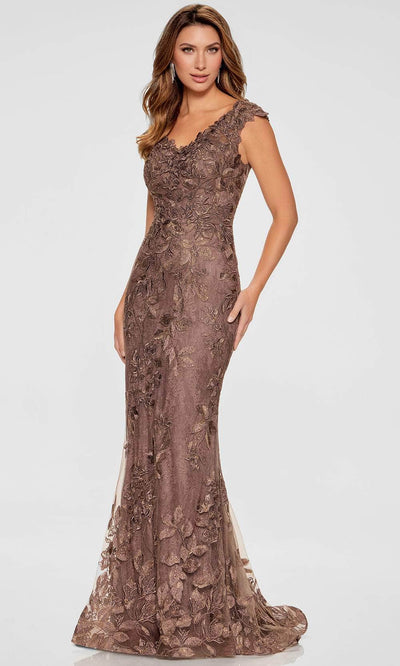 Ivonne D ID801 - Embroidered Mermaid Gown with Detachable Train Special Occasion Dress