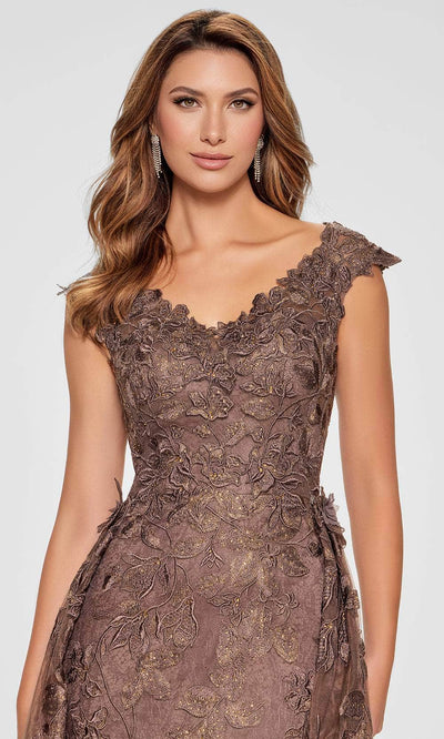 Ivonne D ID801 - Embroidered Mermaid Gown with Detachable Train Special Occasion Dress
