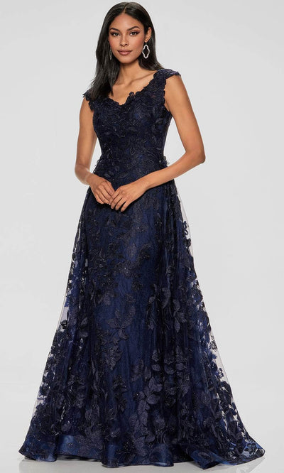 Ivonne D ID801 - Embroidered Mermaid Gown with Detachable Train Special Occasion Dress