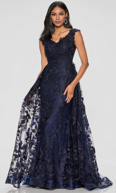 Ivonne D ID801 - Embroidered Mermaid Gown with Detachable Train Special Occasion Dress