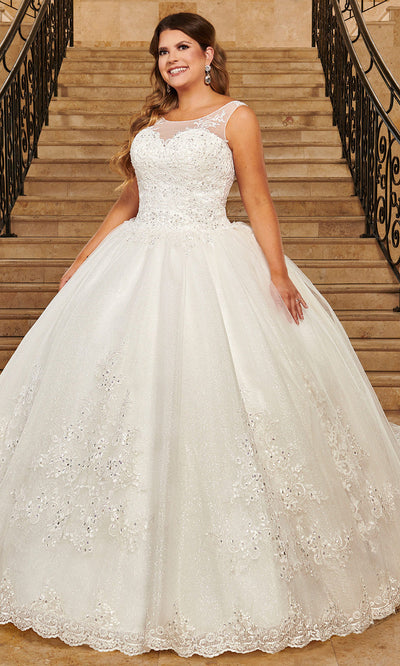 Rachel Allan 6364 - Sleeveless Illusion Back Tulle Gown Wedding Dresses