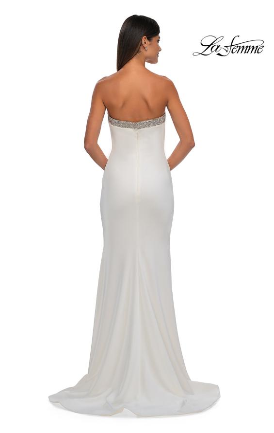 La Femme 32891 - Rhinestone Trim Strapless Prom Gown