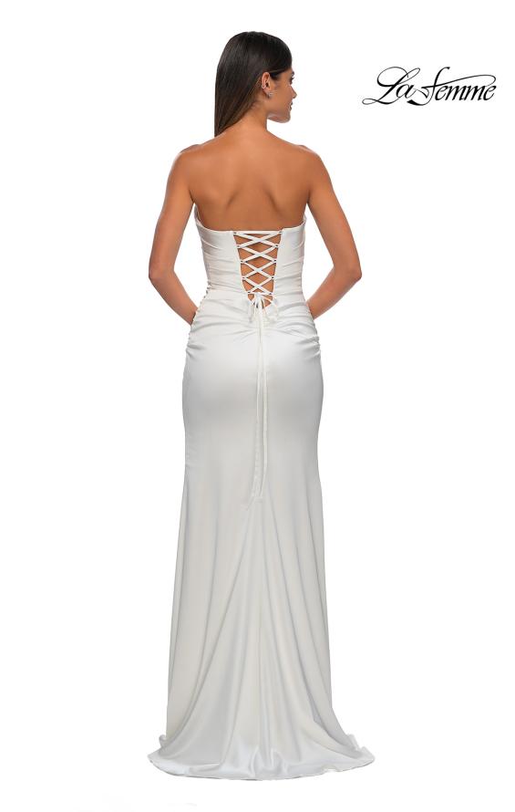 La Femme 32952 - Strapless Plain Prom Gown