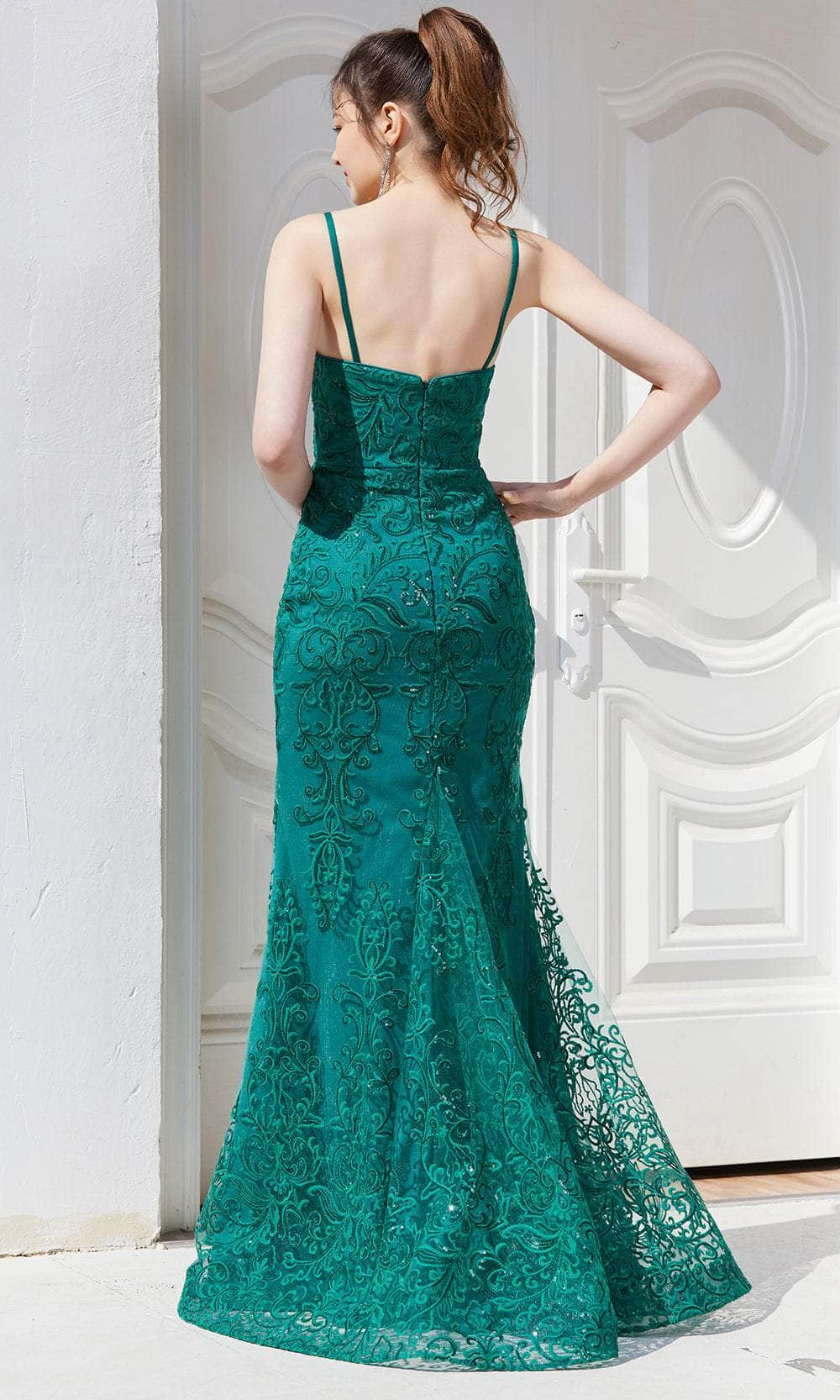 J'Adore Dresses J21026 - Laced Fitted Formal Gown Special Occasion Dress