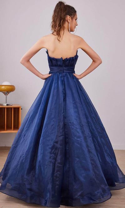 J'Adore Dresses J21035 - Strapless Organza A-Line Long Dress Special Occasion Dress